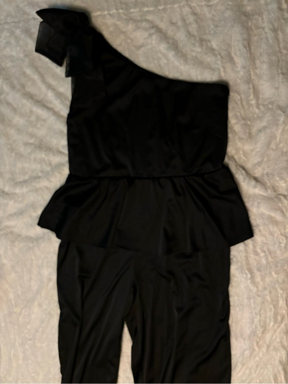 Shopdandy The Drop Black Satin Feel Jumpsuit Size XXL 90’s Y2K Style Romper